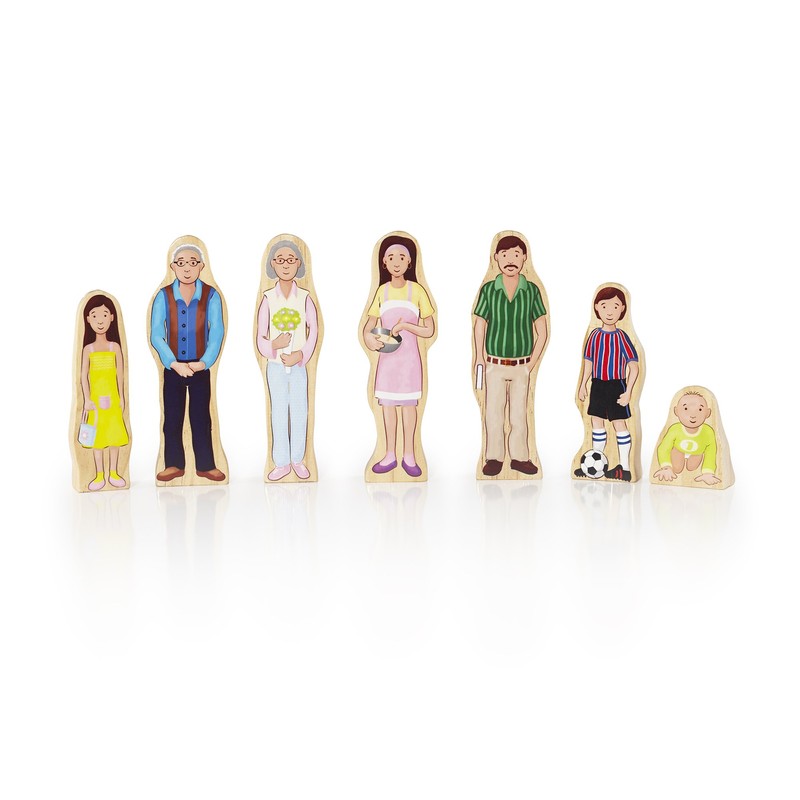 Guidecraft Wedgies Family Set of Wooden Figures - Kids Learning