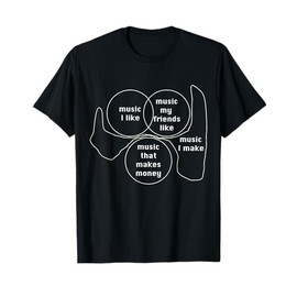 music I like venn diagram cool, funny musicians T-Shirt
