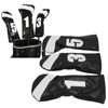 3PCS Golf Club Head Cover PU Leather Waterproof Protective Golf