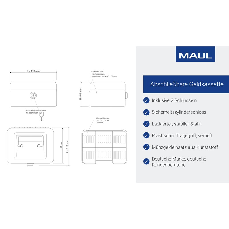 Maul, Cash Box 1, 15.2 x 12.5 x 8.1 cm,