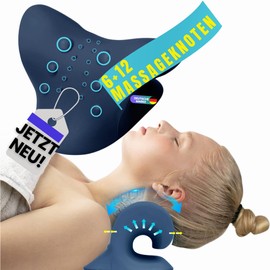 EZSIDE Neck Stretcher, Relaxation Pillow for Neck (Blue)