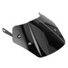 Universal Motorcycle Windshield Wind Deflector Screen W/Mounting Bracket for 5‑7inBlack