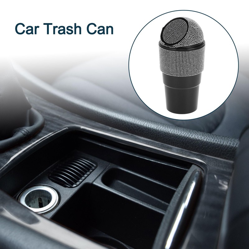 TUCKBOLD Car Trash Can Portable Front Seats Trash Bin White