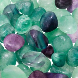 SUNYIK Tumbled Polished Stone,Smooth Rock Crystal for Tumbling,Cabbing,Fluorite 1pound(About 460 Gram)