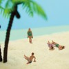 Miniature Diorama, 1/150, Beach, Swimming Doll, Set of 30, Small