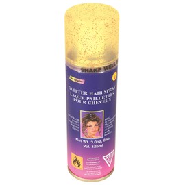 Rubies Gold Glitter Haircolor Costume Hairspray for Adults, Unisex 3 Ounce