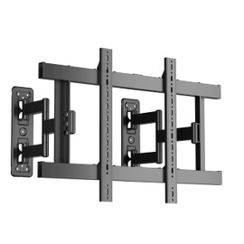 Heavy Duty Full Motion Corner TV Wall Mount Adjustable for 37 to 100 inch TVs | up to 176 lbs.| 1.3" to 17.3" Extension | -5° to +5° Tilt | +/-3°Leveling +/-60° Swivel | VESA from 100x100 to 850x600