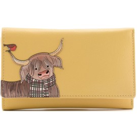 Mala Leather Callum The Coo Collection Leather Purse RFID Blocking 3664_23 Yellow