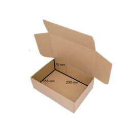 DHL Small Parcel Folding Box 240 x 160 x 80 mm – Perfect for Small Parcel Shipping by DHL & Post. Port-Optimised Small Package Size for Small Goods Pack of 50