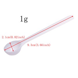 10-Piece Food Grade Long Handle Nontoxic Reusable Plastic Measuring Spoon Coffee Teaspoon Milk Powder Spoon Kitchen Spoons (1 g Measuring)