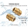 YRAKOZIN Pack of 2 Brass Double Nipples - 1 1/4