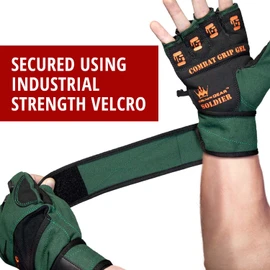 Crown Gear Weightlifting Gloves for Crossfit Workout Training - Fitness Gym Bodybuilding Gloves for Men or Women - Best for Heavy Weight Lifting Exercise Integrated Full Wrist Support Wraps (M)