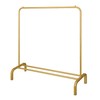 JIUYOTREE JIUYOTREE Metal 43.3 Inches Garment Rack with Bottom Shelf