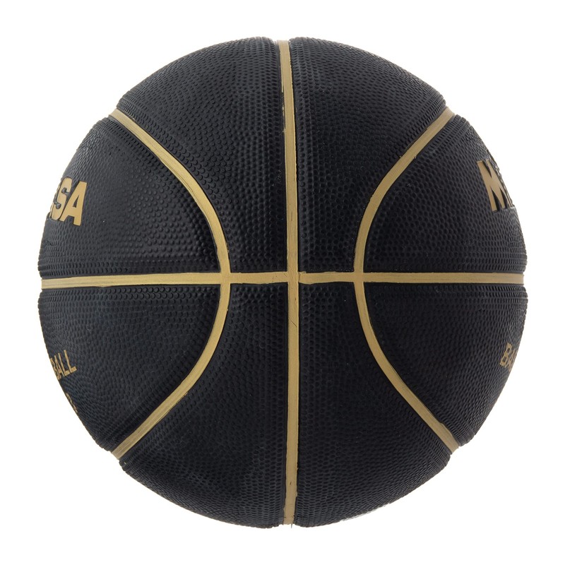 Mikasa B3JMR-BKGL Junior/Kids Basketball, Size 3, Rubber, Black/Gold
