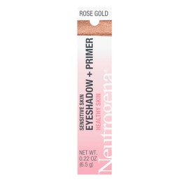 Neutrogena Sensitive Skin Eyeshadow + Primer, a Longwearing, 2-in-1 Metallic Eyeshadow for Sensitive Skin with Pro-Vitamin B5, Lightweight Cream-to-Powder Formula, Rose Gold, 0.22 oz