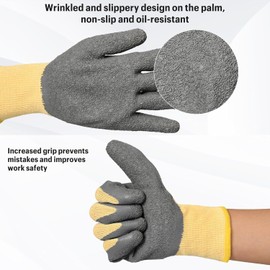DEWIN Insulation Work Gloves, Rubber Flame Retardant 400V Voltage Resistant Electrician Gloves with Non-Slip Nylon Fabric Texture, Safety Glove for Electrical Maintenance, Appliance Repair