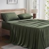 Andency Dark Olive Green Queen Sheets Set, 100% Viscose Derived