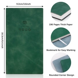 IBEQUEM 2Pack to Do List Notebook, 196 Pages Planner Pocket Notebook, Daily to Do List Notepad Leather Cover Undated Daily Planner Small Checklist Notebook for Home, Office Supplies, Study, Work, School