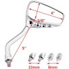 Unbranded Universal Chrome Skeleton Skull Hand Claw Motorcycle Rear View