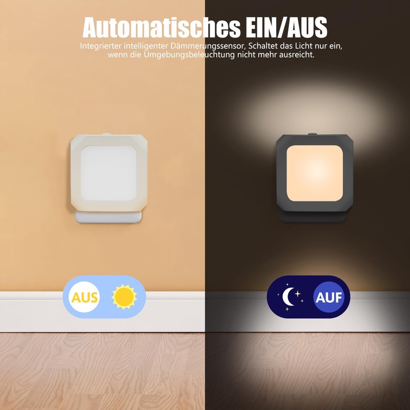 Adamyee LED Night Light Socket Children's Night Light with Motion