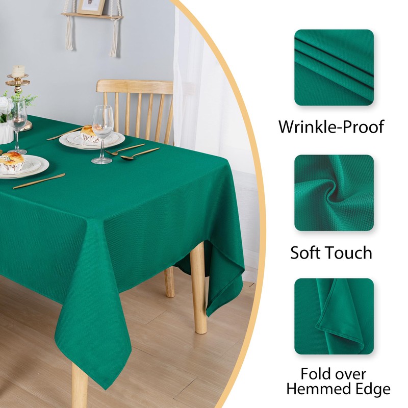 Hiasan Christmas Tablecloths Rectangular Waterproof W60 x L84 Inches, Dining