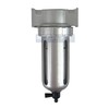 MID FLOW PARTICULATE FILTER/WATER TRAP FOR AIR COMPRESSOR COMPRESSED AIR