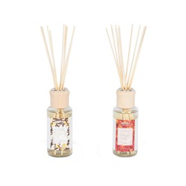 levandeo Set of 2 room fragrances, 2 x 100 ml, sandalwood, vanilla, wooden sticks, air freshener, room freshener