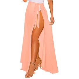 Indian Trendy Women's Swimsuit Cover Up Summer Beach Wrap Skirt Swimwear Bikini Cover-ups - 23XL - Peach