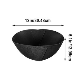 SUNNEE 6 Pcs Hanging Basket Liners 12 Inch,Felt Basket Liner,Garden Basket Liners,for Outdoor Hanging Flowers Vegetables,Avoid Birds Nesting (Black)