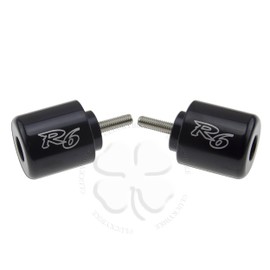 Black Handle Bar End CNC R6 Engraved Weight Slider For Yamaha YZF 06-19 R1 Slug