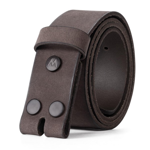 Wrangler Men's Leather Belt without Buckle, 38mm Casual Wait Belt