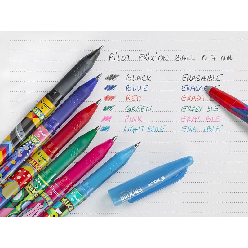 Pilot FriXion BALL 07 MIKA design Erasable Pen Black Ink