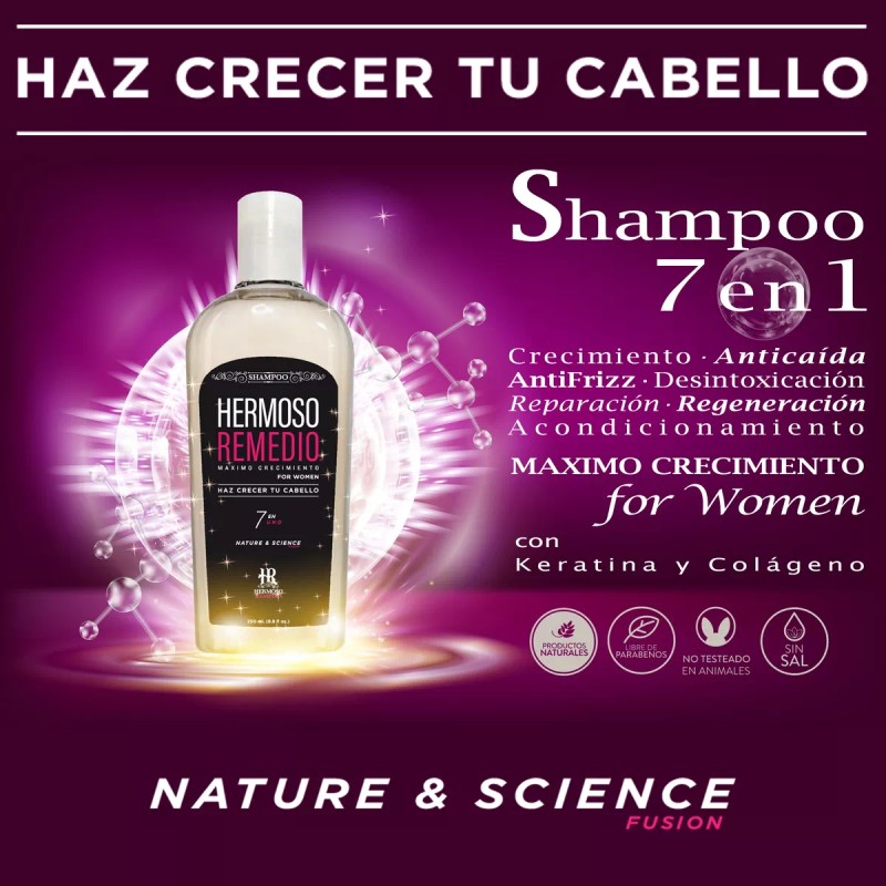 HR Hermoso Remedio Duo Shampoo Anticaida Crecimiento Reparador Cabello 7