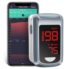 HOLFENRY Pulsioxmetro Oximetro dedo profesional, HOLFENRY oximetro dedo Profesional Digital con Pantalla LED para Medicin de SpO2, Monitor de Saturacin de Oxgeno, Pantalla LED