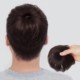 Red Brown Human Hair Top Cover Crown Wig (WFLOMGK) / 레드브라운 인모 탑커버 정수리가발 (WFLOMGK)