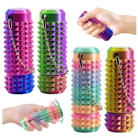 PICKONA 4 Stück Pain Stim Fidget, 3D Gedruckter Schmerzstimulations Fidget Toys, Stacheliger Schlüsselanhänger, Werkzeug Zur Selbstregulierung Der Griffstimulation, Fidget Toys (Bilderrahmen STYLE-7)