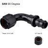 Lencool Racing 8AN Push Lock Fitting AN8 90 Degree End