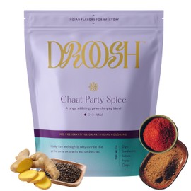 Droosh Chaat Party Spice Mix, Indian Spices, Tangy and Spicy, Chaat Masala Powder for Sandwiches, Snacks, Fruit & Cooking (1.7 ounce)