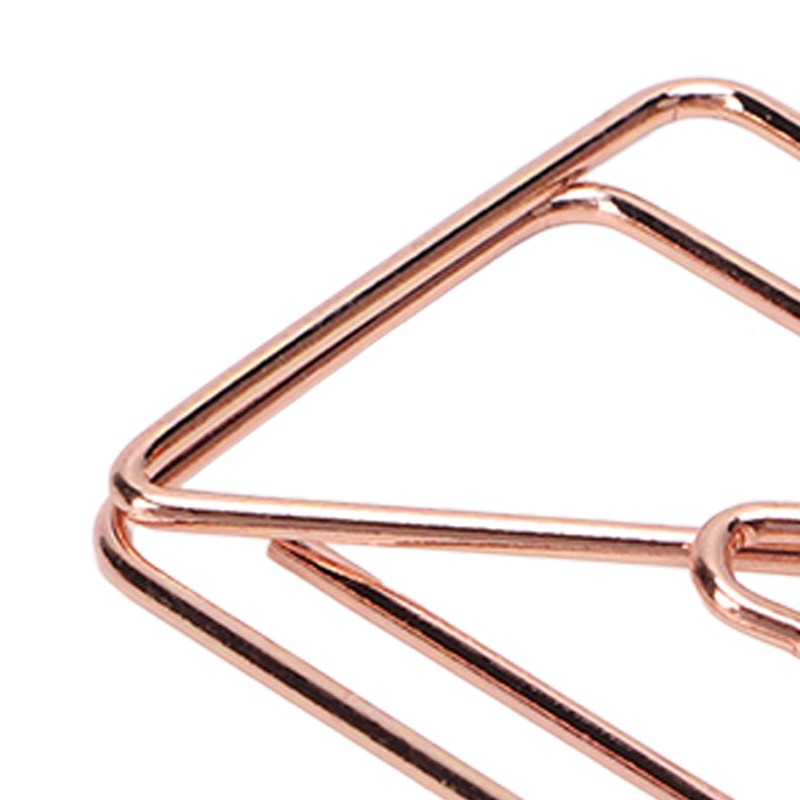100PCS Paper Clips Portable Mini Cute Shape Electroplated Rose Gold