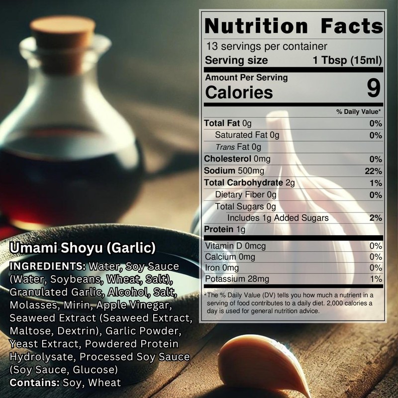 Umami Shoyu - Soy Sauce 6.76 fl oz (200ml) (Garlic)