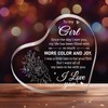 PETCEE for Girl - 3.9x0.4x3.9 Heart-Shaped Engraved Plaque Romantic Gift