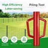 FOREHOGAR Fence Post Driver with Handle,12LB Hand Post Pounder,2.7 inches