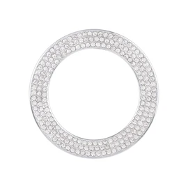 1797 for VW Volkswagen Beetle Accessories Bling Steering Wheel Emblem Logo Cover 2012-2022 Car Interior Badge Trim Sticker Ring Crystals Silver