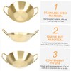 Ciieeo Stainless Steel Appetizer Dish Creative Condiment Plate for Sauces