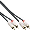 InLine® Slim Audio Cable 2x RCA ST/ST Stereo 0.5 m