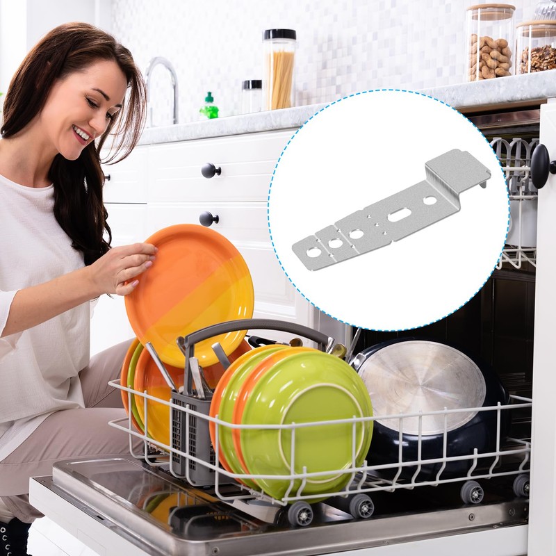 2pcs Undercounter Dishwasher Mounting Bracket, 5001DD4001A Silver Side Under Counter