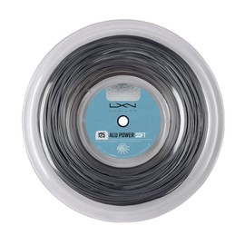 LUXILON Tennis Racket String, Gut, ALU POWER [ALU POWER, Rough, Feel, Soft, Spin, Roland Garos] [Single Stretched / Reel]., grey