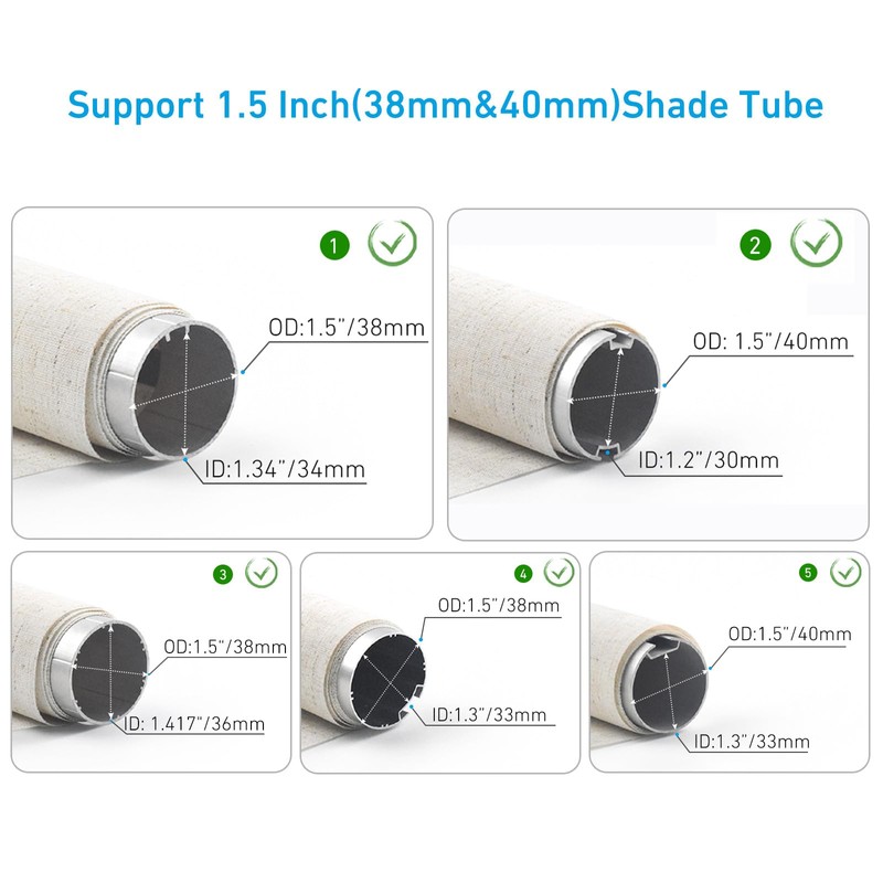 Rollerhouse ERB25 Battery Roller Shade Motor for DIY Electric Roller