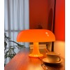 Anykonio Orange Mushroom Lamp, Mid Century Modern Table Lamp for