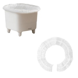 25 Pcs Transparent Pedicure Liners Disposable, Durable Pedicure Foot Spa Products Liners with Elastic Band, Plastic Disposable Footsie Bath Pedicure Spa Supplies Liner for Most Tub Bowls